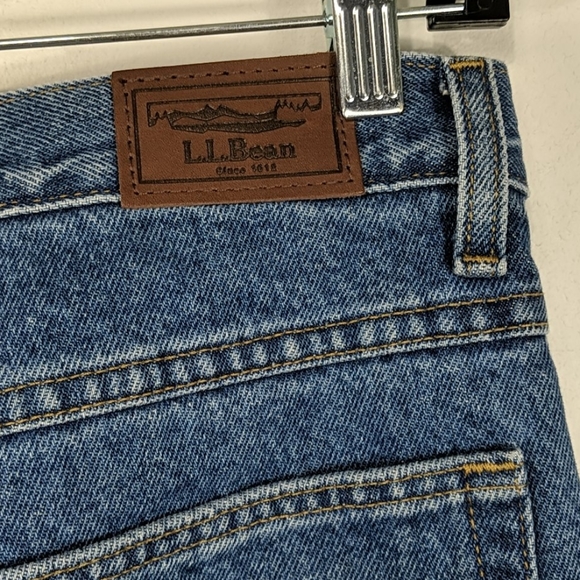LL Bean Natural Fit Flannel Lined Jeans Size 32/34 - Picture 5 of 10